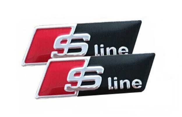 Eмлема Audi S line лого S-line RS / решетка / врати / волан сива черна