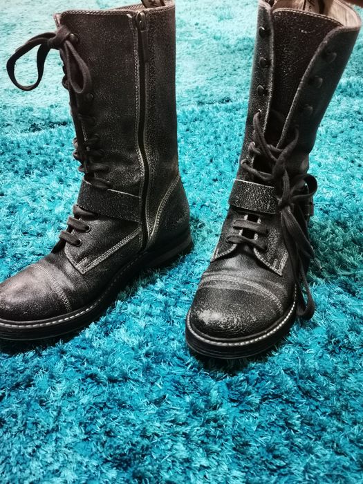 Bocanci/Ghete piele naturală interior/exterior, mărime 37, marca Why D