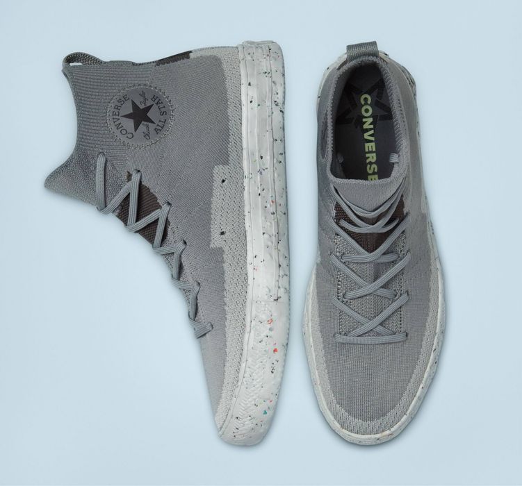 Converse Chuck Taylor, teniși All Star, 'Crater', înalți, gri