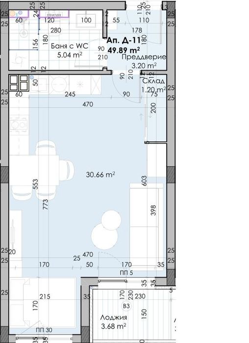 Директно от инвеститора, едностаен 54 кв.м.,кв. Остромила