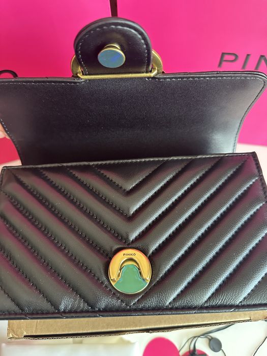 PINKO Small Chevron Love Bag One – оригинална чанта | НОВА