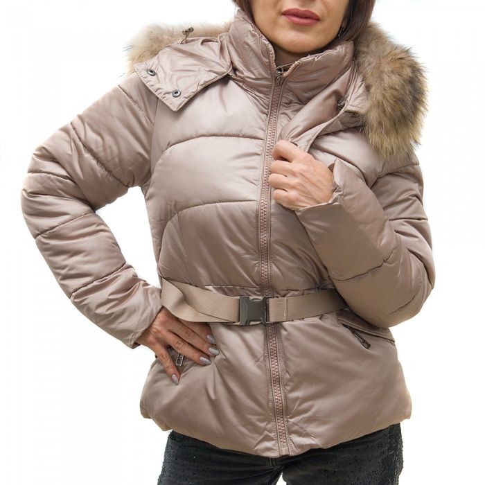 Дамско зимно яке с качулка - L