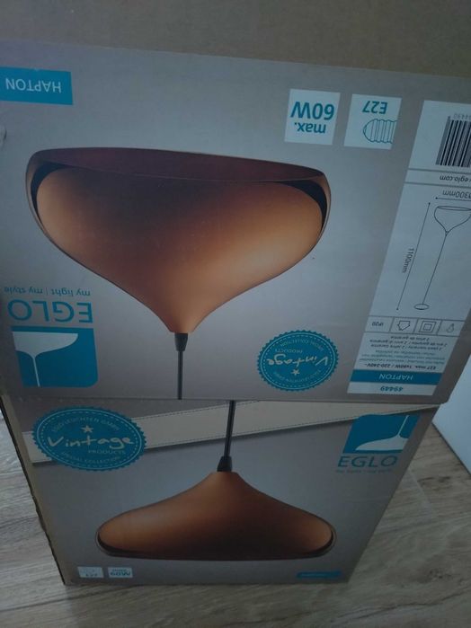 Pendul Lustra de tavan Hapton E27 max. 60W, cupru