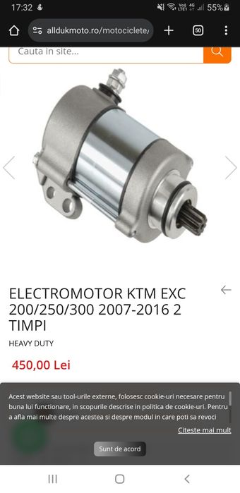 Electromotor ktm 250 300 2006 2016