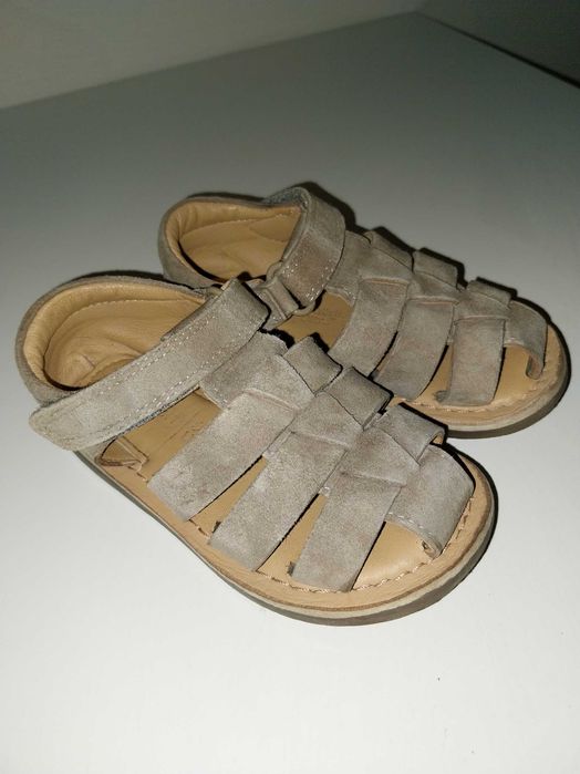 Сандали от естествена кожа и велур 23 номер