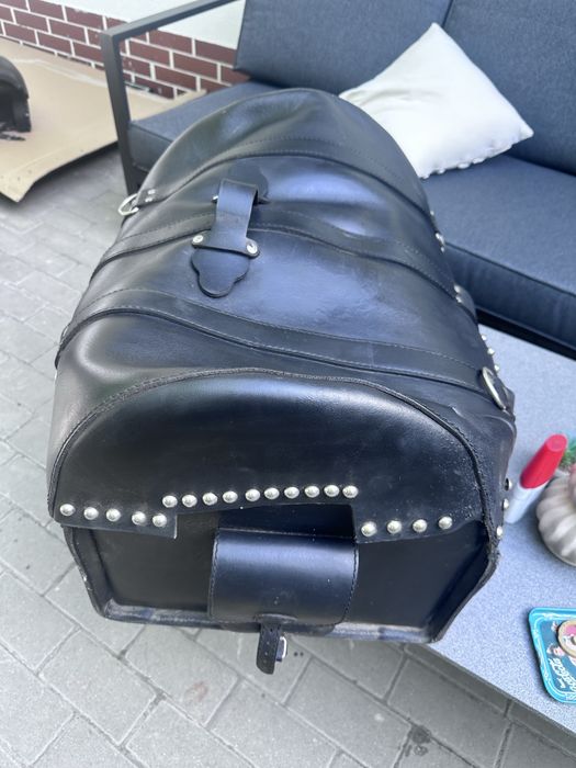 Geanta topcase moto piele chopper XL