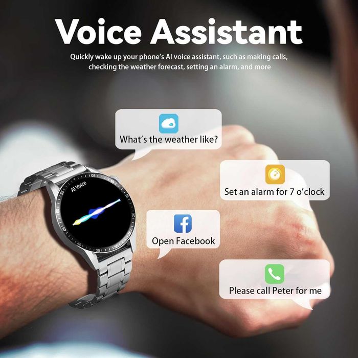 Ceas inteligent bărbați,răspuns/efect. apeluri, ceas fitness,sigilat