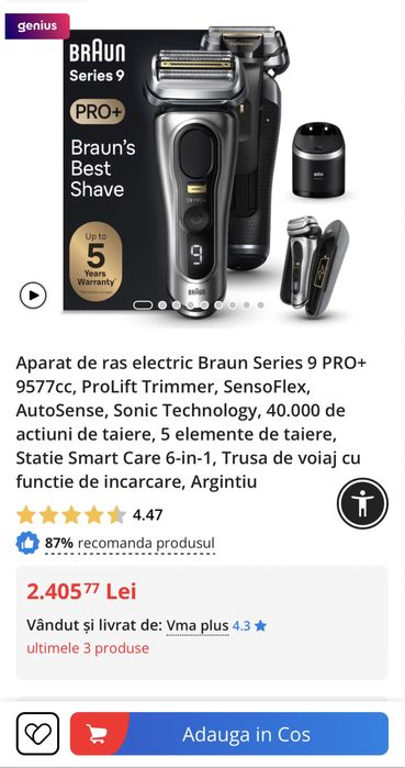 Aparat ras Braun Series 9 Pro+ 9577