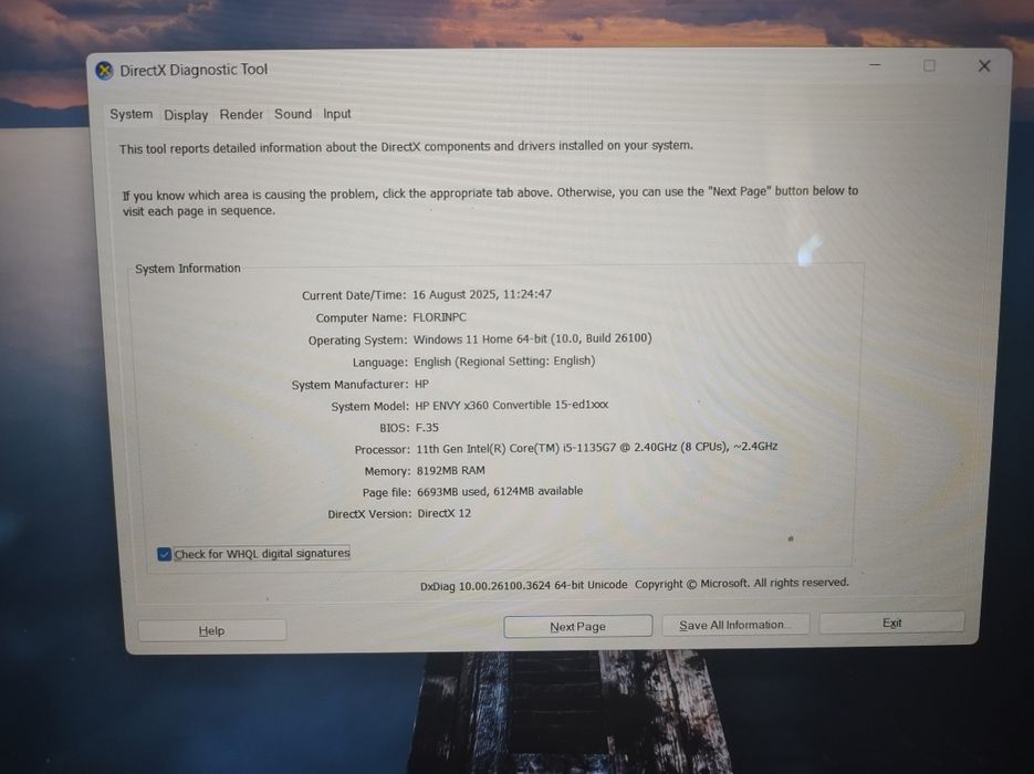 Laptop HP Envy x360 i5(efn)