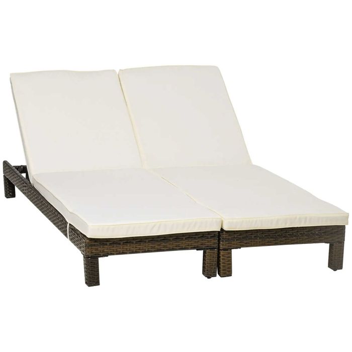 Set Sezlonguri din Ratan , cu Perna Capitonata , HOMCOM  , x4 set disponibile