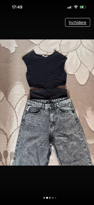 Body  L si blugi mom 38 noi , fara eticheta