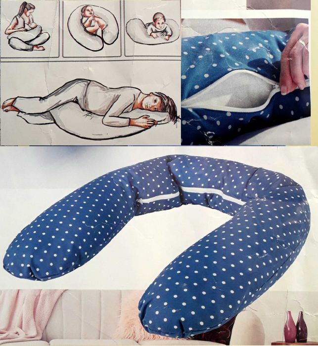 Pernă multifunctionala 20 x 140 Cm cu husă detesabila din bumbac bio