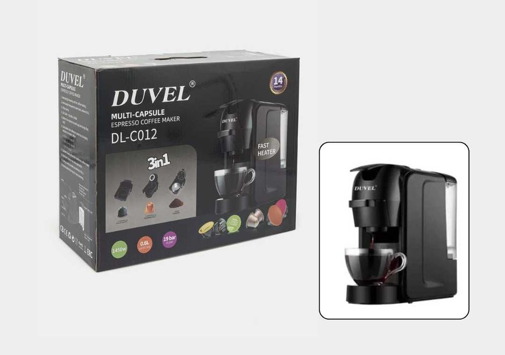 Duvel DL-C012 — многофункциональная капсульная кофемашина 3 в 1 kv35