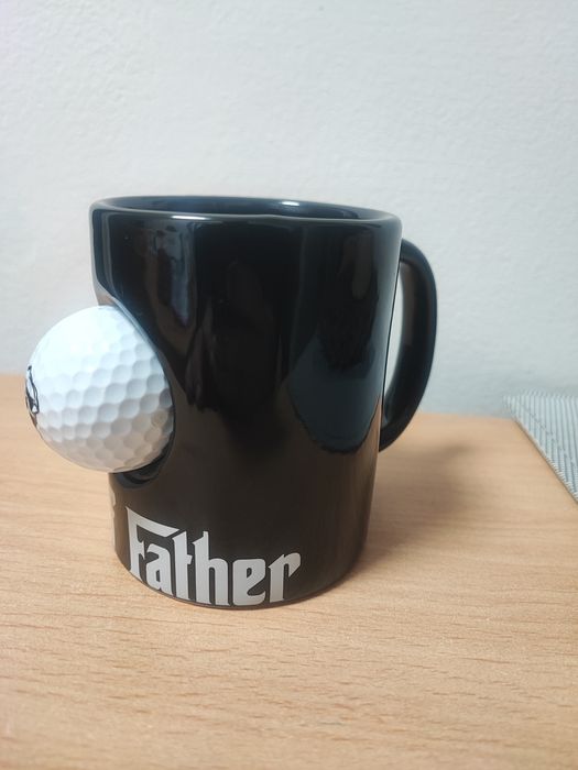 Cana cu minge de golf reală „The Golf Father” din porțelan,
