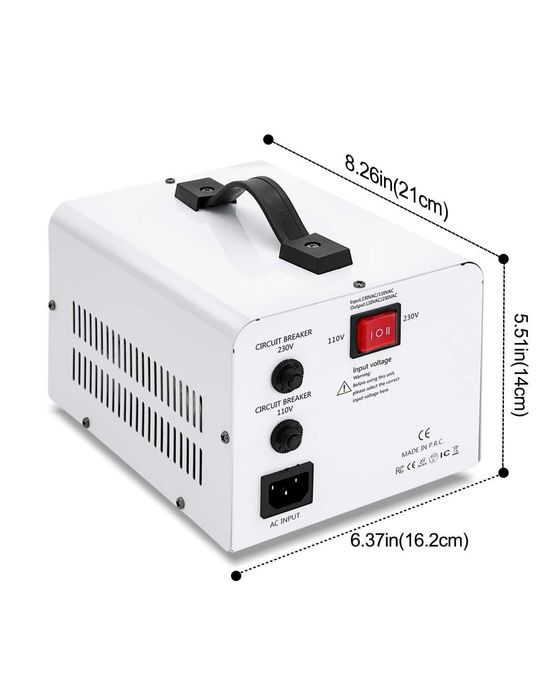 Transformator Tensiune Cantonape 2500W Convertor 220V-110V / 110V-220V Step Up Down Protectie Automata Toroidal 4 Prize US UK EU VTUK-2500W