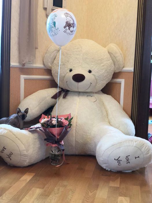 Самый большой плюшевый мишка в Астане. Мишка 240см.KASPI RED/Рассрочка