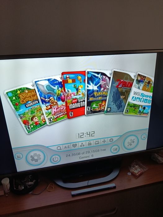 Nintendo Wii Alb Modat RVL-001 + Card 32GB cu Jocuri + Accesorii