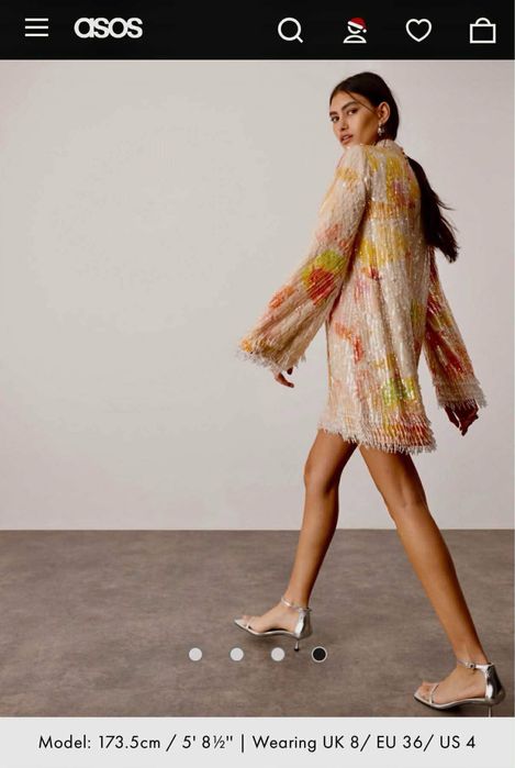 Rochii / Rochie Asos Bijuterie cu aplicatii perle si paiete