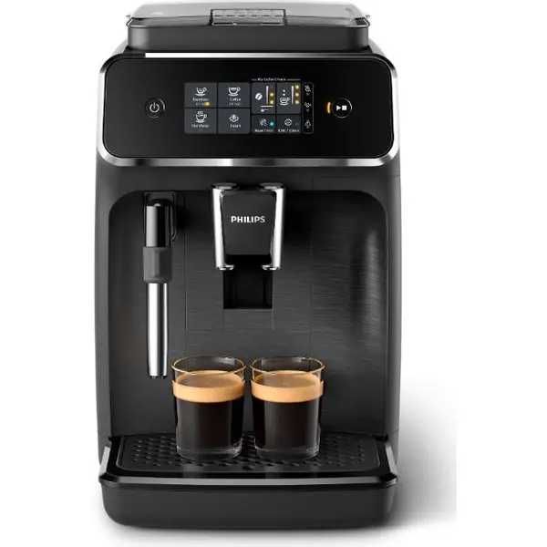 Espressor Automat Philips Series 2200 EP2220/10, 15 bar, 12 Setari de macinare, Afisaj tactil, Rezervor 1.8 l, Setare Eco (Negru mat).