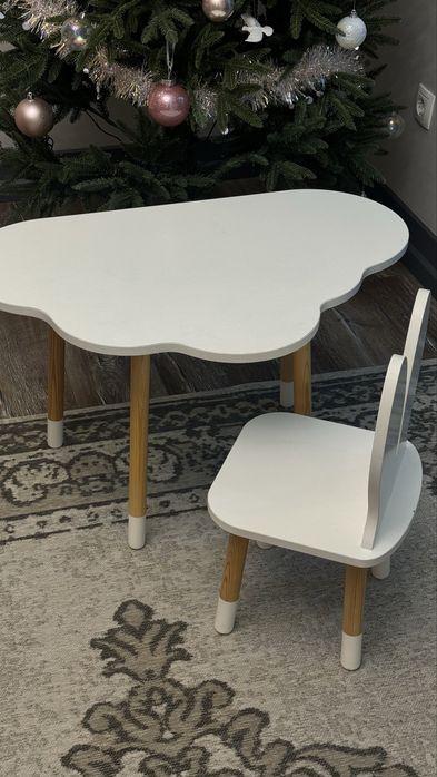 Детский столик облако и стул зайка