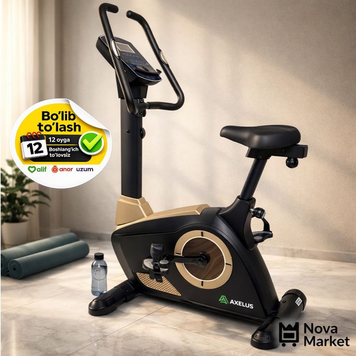 Велотренажёр Axelus Velo AX0014 для дома, 120 кг, 8 уровней нагрузки