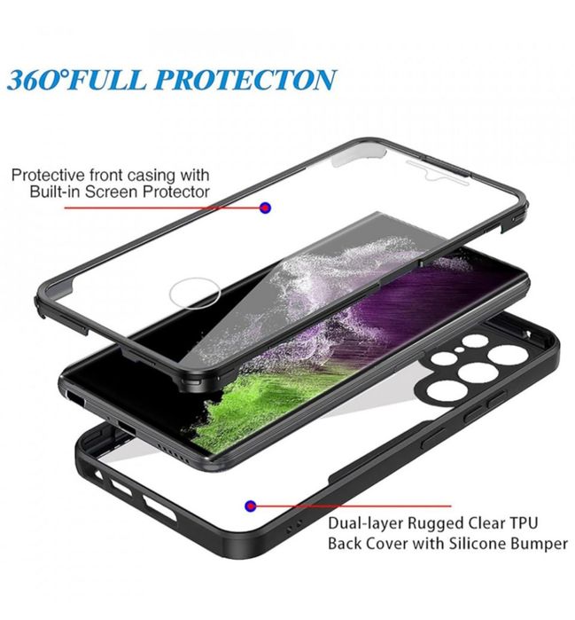Husa 360  + Folie pentru Samsung Galaxy S22 Ultra