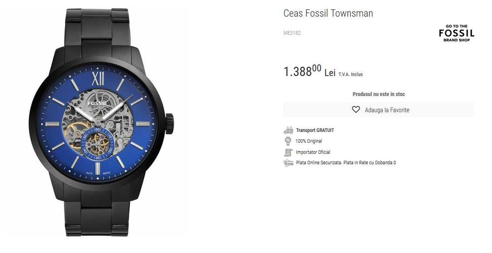 Ceas Fossil Townsman automatic