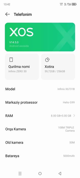 infinix zero 30 8/256gb