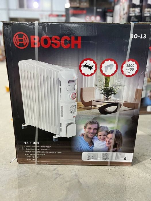 масляный радиатор Bosch. 
Устройство заполнено минеральным маслом,