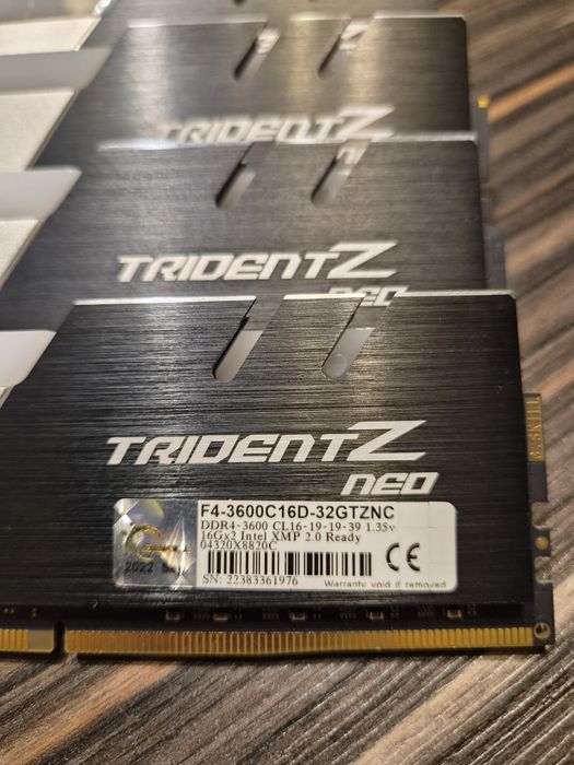 Trident Z NEO RGB DDR 4 , 64 GB (4x16), 3600 MT/s, CL 16 , 4x16 GB