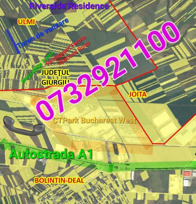 vanzare teren intravilan construibil la 15 minute Bucuresti cu masina