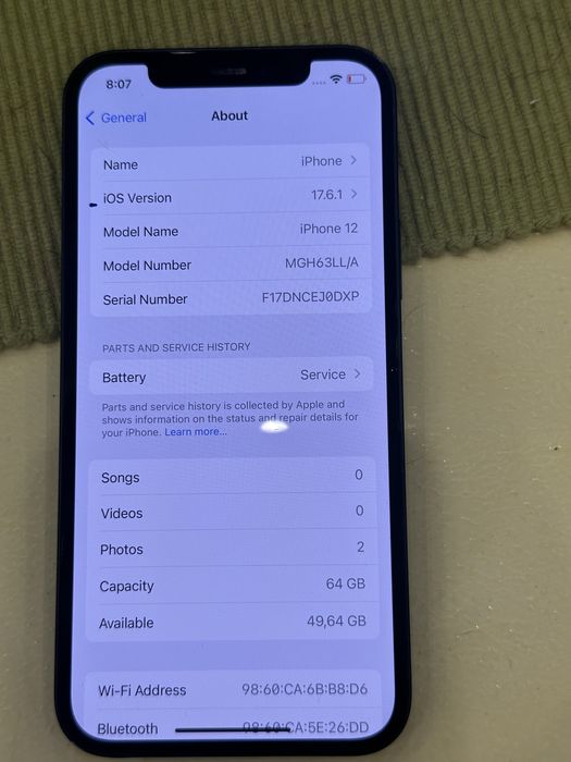 iPhone 12 64 ГБ, тъмносин