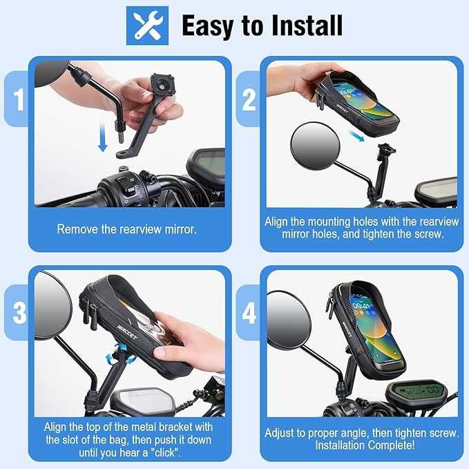 Стойка за телефон за мотор WACCET