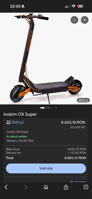 Trotineta Inokim viteza 60 km/h