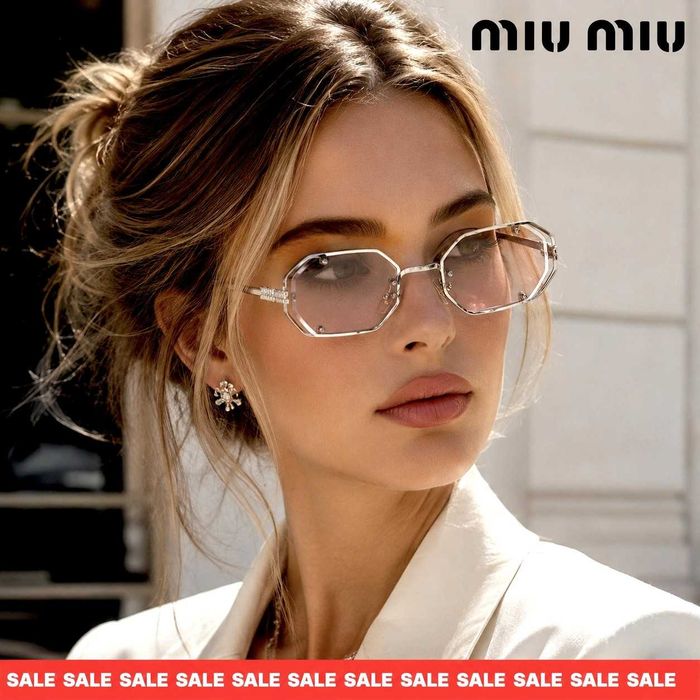 Miu Miu One 2027 Дамски слънчеви очила ромбоидни стъкла и интресна рамка