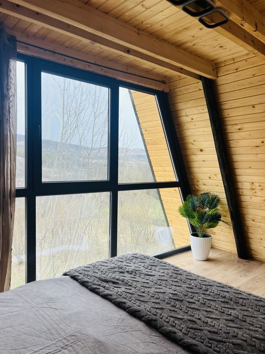 Cabană Aframe cu piscina si ciubar/jacuzzi