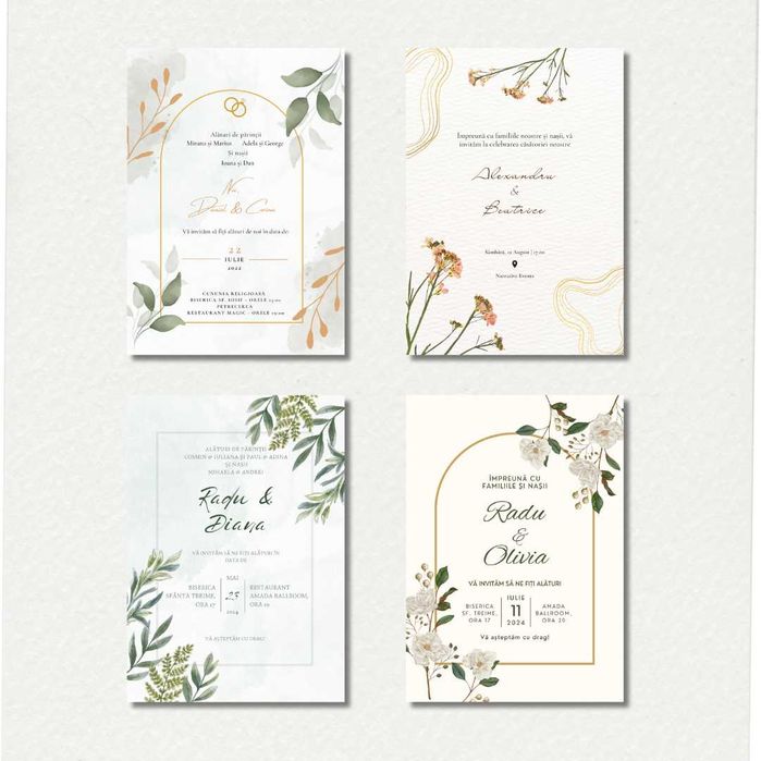 Invitații digitale 40 lei - nuntă, cununie, save the date