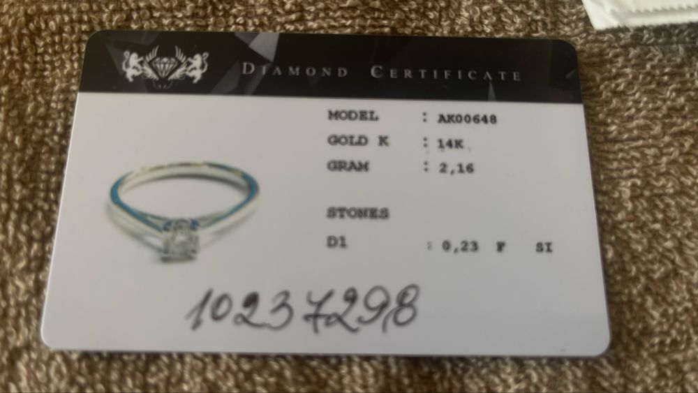 Диамантен пръстен 14k