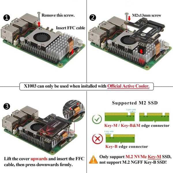 Raspberry Pi 5 8GB + Ориг. кулер и адаптер + 512GB NVMe + Алюм. кейс