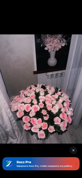 Цветы 85 штук роза
