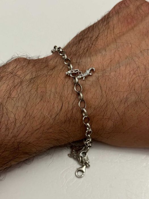 BRATARA ARGINT 925 - De firma: AGHATA - Cu Charmuri - Made in France !