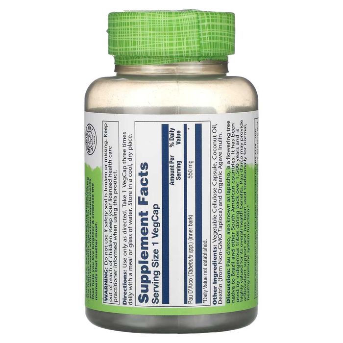 кора муравьиного дерева, 550 мг,  pau d'arco.  Chumoli daraxti qobig'i