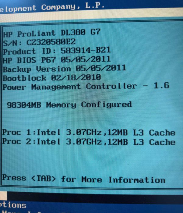 Server HP ProLiant DL380 G7 - 96GB RAM - Intel Xeon X5675 3.07GHz