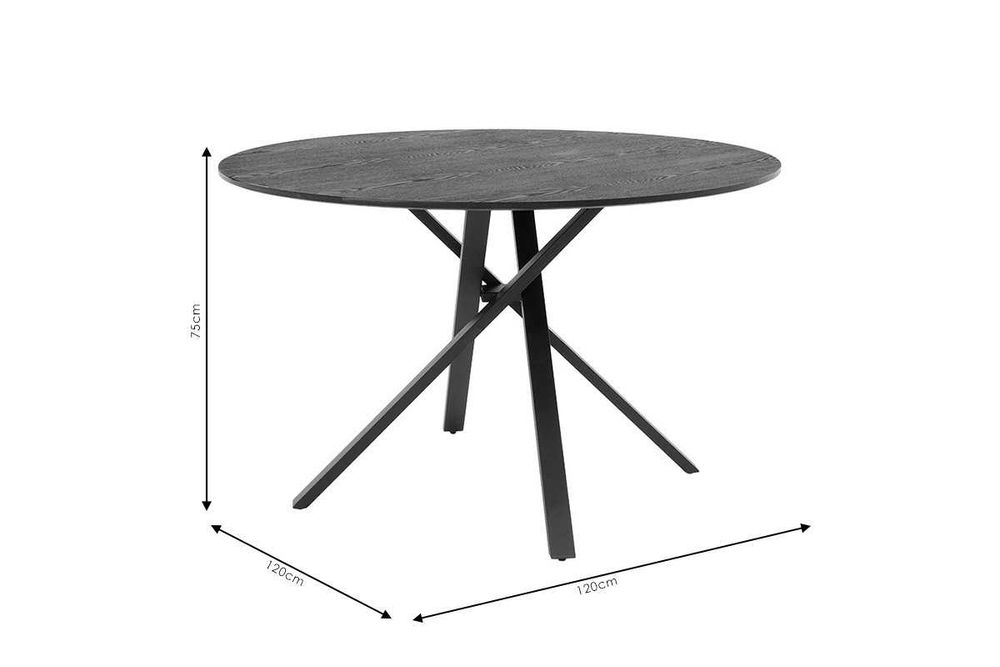 Модерна кръгма маса Puzzle-home Cerco, MDF, Сонома, Ф120см