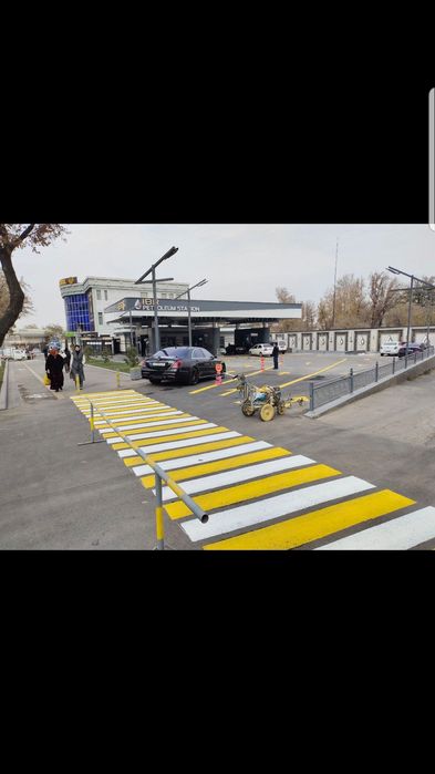 дорожная Разметка холодный пластик а так же дорожной спец краской