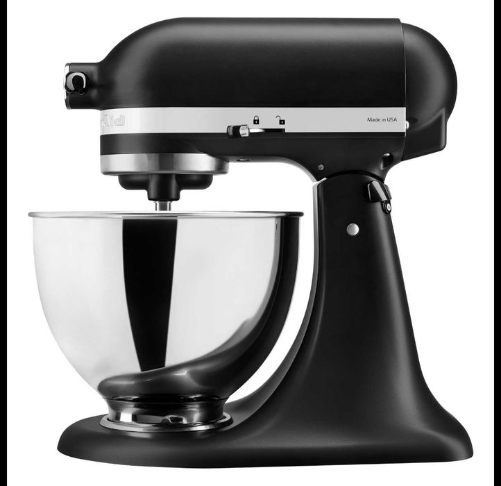 Ново Ново Ново Стационарен миксер с купа 4.3 л, Matte Black - KitchenAid модел 5KSM95PSEBM