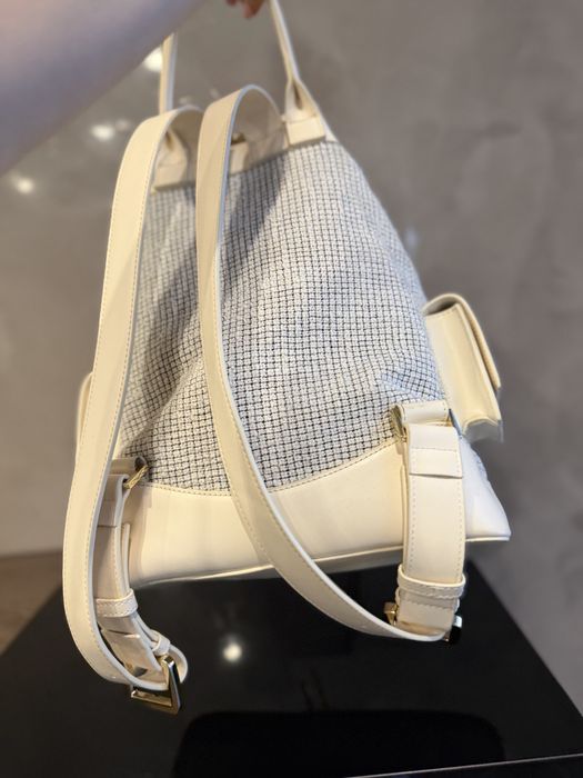 Оригинална раница Elisabetta Franchi от туид и кожа