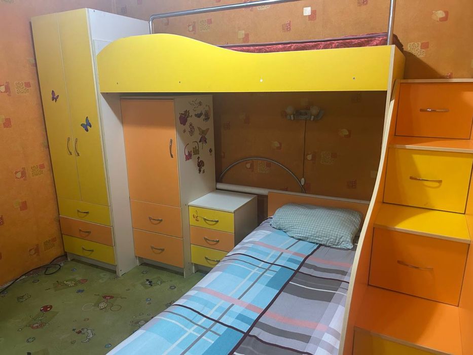 Двухспальный уголок со шкафами детский