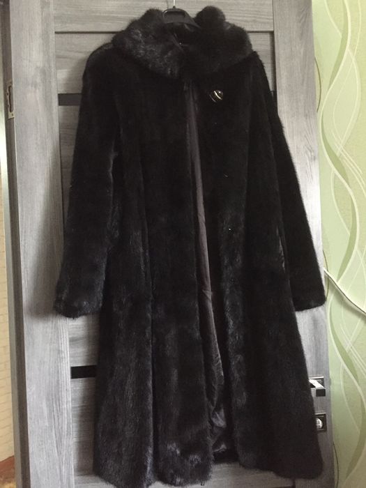 Шуба норка с капешоном