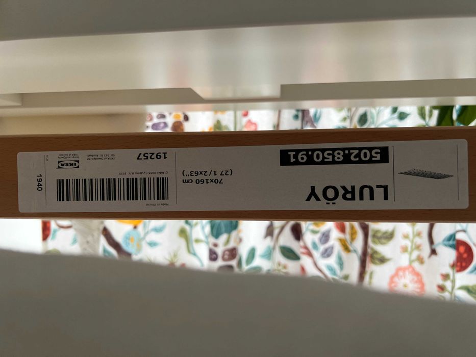 Pat +somieră, alb, 70x160 cm plus saltea plus protectie saltea .